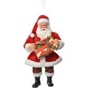 Clayre & Eef Kersthanger Kerstman 17 cm Rood Textiel