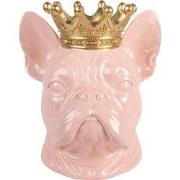Clayre & Eef Decoratie Beeld Hond 19x16x20 cm Roze Kunststof