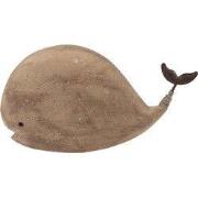 Clayre & Eef Decoratie Beeld Walvis 26x7x14 cm Bruin Hout