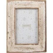 Clayre & Eef Fotolijst 10x15 cm Bruin Beige Hout