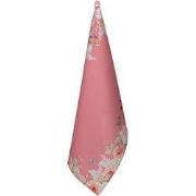 Clayre & Eef Theedoek 50x70 cm Roze Katoen Bloemen