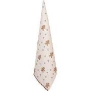 Clayre & Eef Theedoek 50x70 cm Beige Katoen Gingerbread man