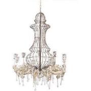 Clayre & Eef Kandelaar Ø 69x93/137 cm Beige Metaal