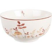 Clayre & Eef Soepkom 500 ml Beige Porselein Paddenstoelen