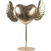 Clayre & Eef Decoratie Beeld Hart 38x11x47 cm Goudkleurig Metaal