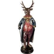 Clayre & Eef Decoratie Beeld Hert 25x18x66 cm Bruin Kunststof