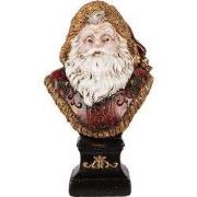 Clayre & Eef Kerstdecoratie Beeld Kerstman 10x8x17 cm Rood Kunststof
