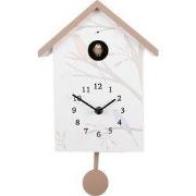 Clayre & Eef Koekoeksklok 20x10x26 cm Wit Kunststof