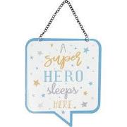 Clayre & Eef Tekstbord 18x21 cm Wit IJzer