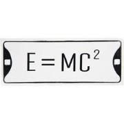 Clayre & Eef Tekstbord 39x15 cm Wit Zwart Metaal