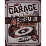 Clayre & Eef Tekstbord 20x25 cm Beige Bruin IJzer