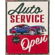 Clayre & Eef Tekstbord 20x25 cm Rood Beige IJzer