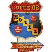 Clayre & Eef Wanddecoratie 43x63 cm Blauw Rood IJzer