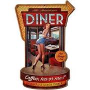 Clayre & Eef Wanddecoratie Vrouw 40x58 cm Rood Bruin IJzer