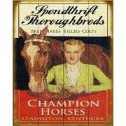 Clayre & Eef Tekstbord 20x25 cm Rood IJzer Paard