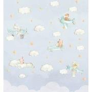 Vliegende dierenvriendjes - Kinderbehang - 194,8 cm x 280 cm - Walloha