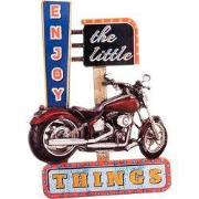 Clayre & Eef Tekstbord 43x60 cm Rood IJzer Motor