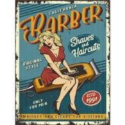 Clayre & Eef Tekstbord 25x33 cm Blauw IJzer