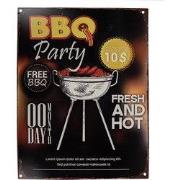 Clayre & Eef Tekstbord 25x33 cm Zwart Geel IJzer