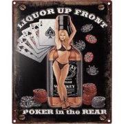 Clayre & Eef Tekstbord 20x25 cm Zwart IJzer