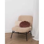 Schelp kussen oud roze | Handgemaakte kussenhoes | Oud roze kussen | K...