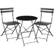 Mica Decorations Tuinsets Laurence - 60x60x71 cm - Staal - Zwart