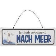 Clayre & Eef Tekstbord 30x10 cm Wit Metaal