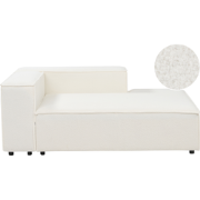ARDAL- Chaise longue - Wit - Linkszijdig - Bouclé