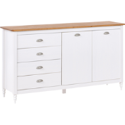 SHILLINGTON - Dressoir - Wit/Lichthout - Dennenhout