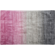 ERCIS - Laagpolig vloerkleed - Grijs/Roze - 140 x 200 cm - Viscose
