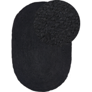 DEMIRCI - Laagpolig vloerkleed - Zwart - 160 x 230 cm - Jute