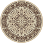 Nain Klassiek Medaillon - Rond - Laagpolig Oosters Vloerkleed - Vintag...