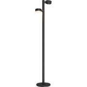 Sompex | vloerlamp RONDA| Dubbele lampen |  Zwart | oplaadbare vloerla...