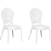 VERMONT - Eetkamerstoel - Wit - Polycarbonaat