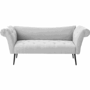 NANTILLY - Chaise longue - Lichtgrijs - Stof