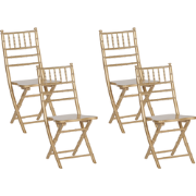 MACHIAS - Eetkamerstoel - Goud - Beukenhout