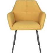 Eetkamerstoel Geel Stof - Zithoogte 45cm - Pete