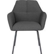 Eetkamerstoel Grijs Stof - Zithoogte 45cm - Pete
