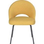 Eetkamerstoel Geel Stof - Zithoogte 45cm - Mick
