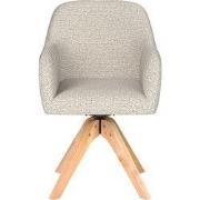 Eetkamerstoel Otis Off-White Houten Swivel - Giga Meubel