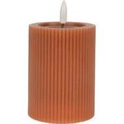 Clayre & Eef LED Kaars Ø 8x13 cm Bruin Wax