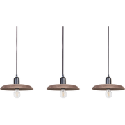 MANJEERA - Hanglamp 3 lichten - Donkerbruin - Hout