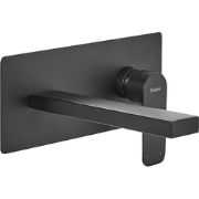 DICHATO - Wandgemonteerde mengkraan - Zwart - Messing