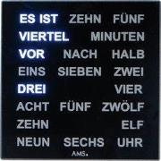 Intertime | Woordklok | Wandklok | Tafelklok | 28x28 | Zwart| Duits