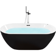 NEVIS - Whirlpool - Zwart  - 80  x 170 cm - Acryl