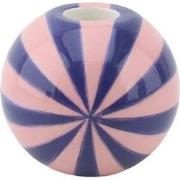 Candle holder - Flower Vase Swirl - Blue/Pink - 10x10x10cm
