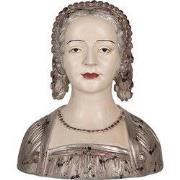 Clayre & Eef Decoratie Beeld Vrouw 27x15x30 cm Beige Kunststof