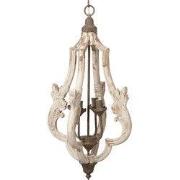 Clayre & Eef Hanglamp Ø 40x79 cm Wit Hout