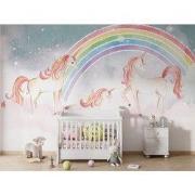 Eenhoorn sprookje - Kinderbehang - 389,6 cm x 280 cm - Walloha