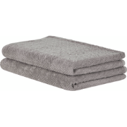 MITIARO - Handdoek set van 2 - Grijs - Katoen